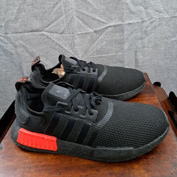 %Adidas NMD Boost Black Solar Red Men\'s size 13 Sneaker A53 main image 10